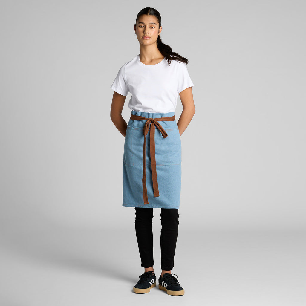 Denim Half Apron - BACK