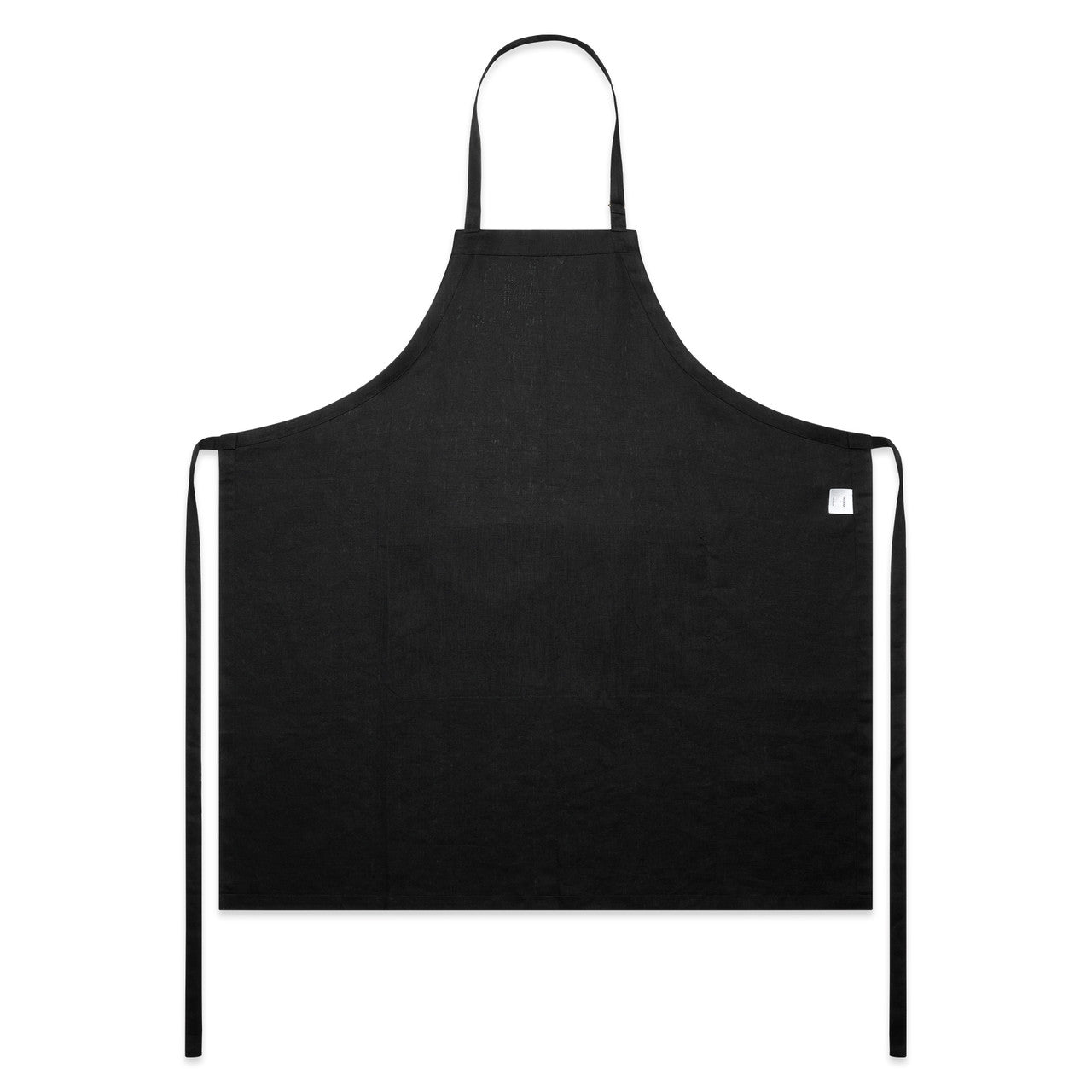 Linen Apron - BLACK - BACK
