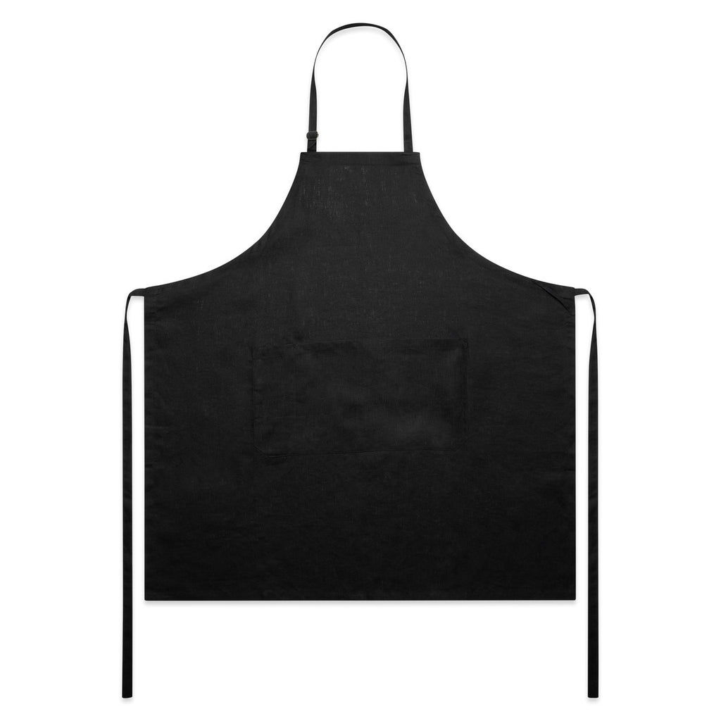 Linen Apron - BLACK