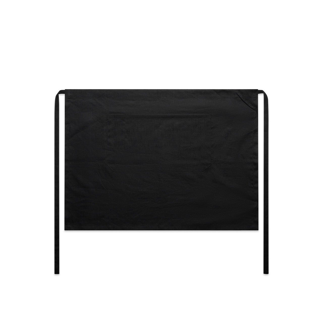 Linen Half Apron - BLACK