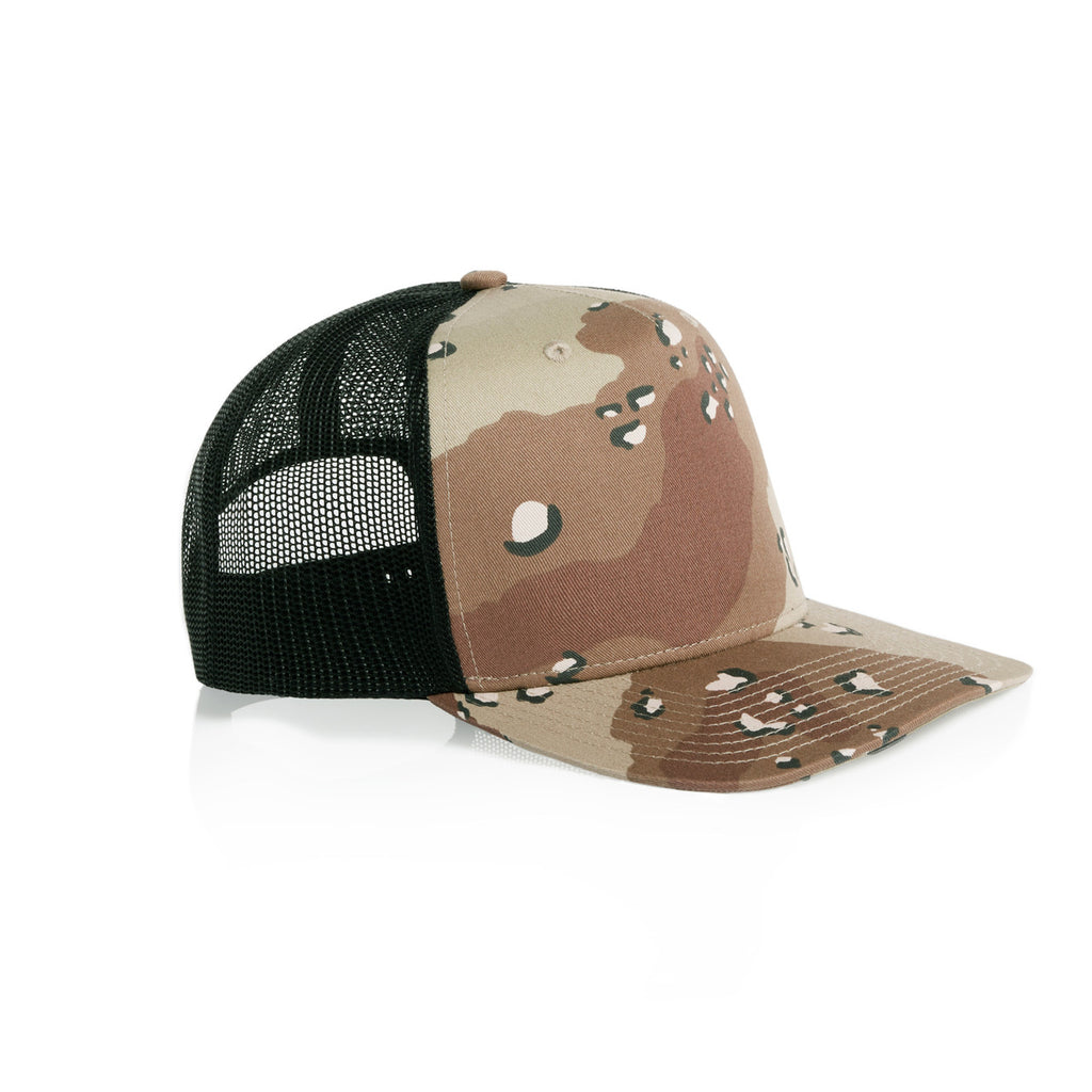 Stock Contrast Camo Trucker | 1110C - DESERT CAMO/BLACK - SIDE