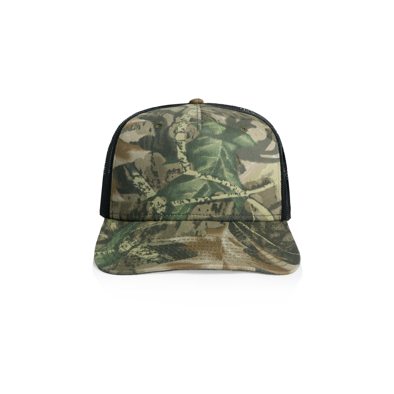 Stock Contrast Camo Trucker | 1110C - TREE CAMO/BLACK