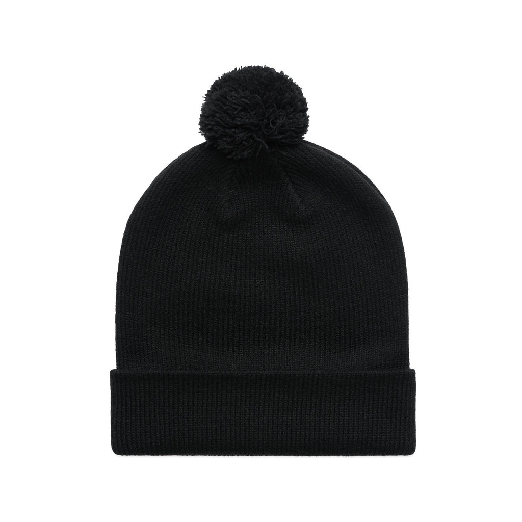 Pom Pom Beanie - BLACK