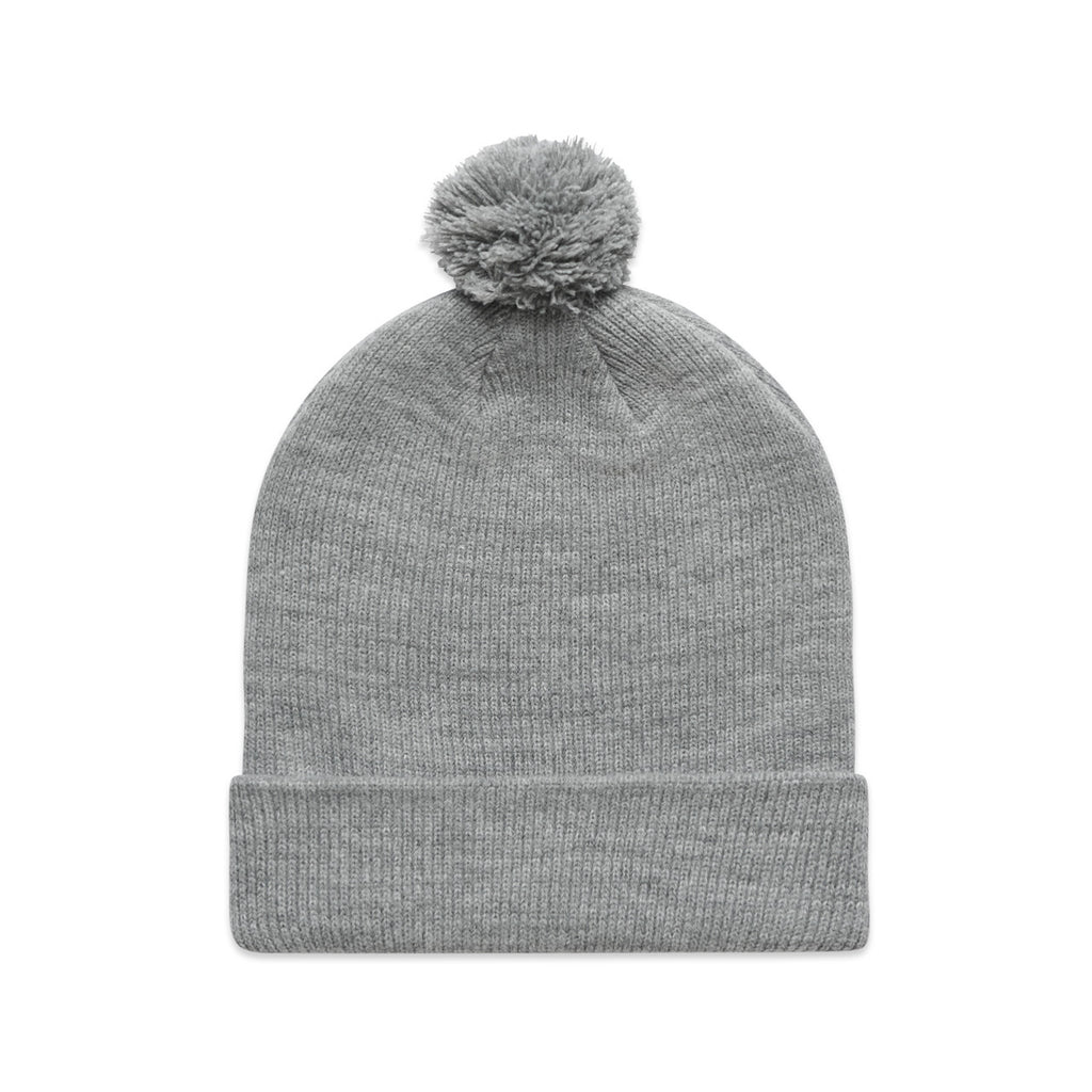 Pom Pom Beanie - GREY MARLE