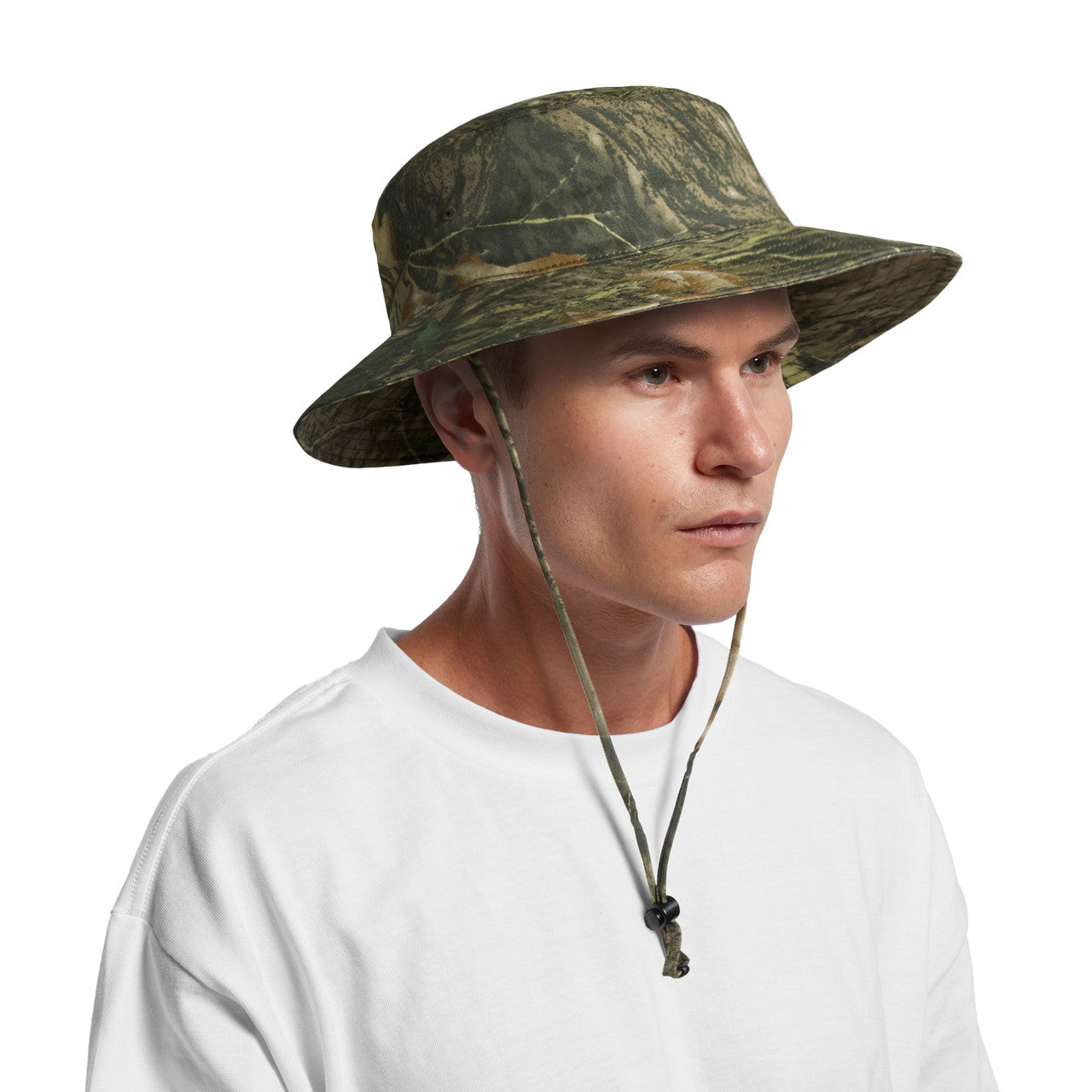 Wide Brim Camo Bucket Hat | 1172C - FRONT