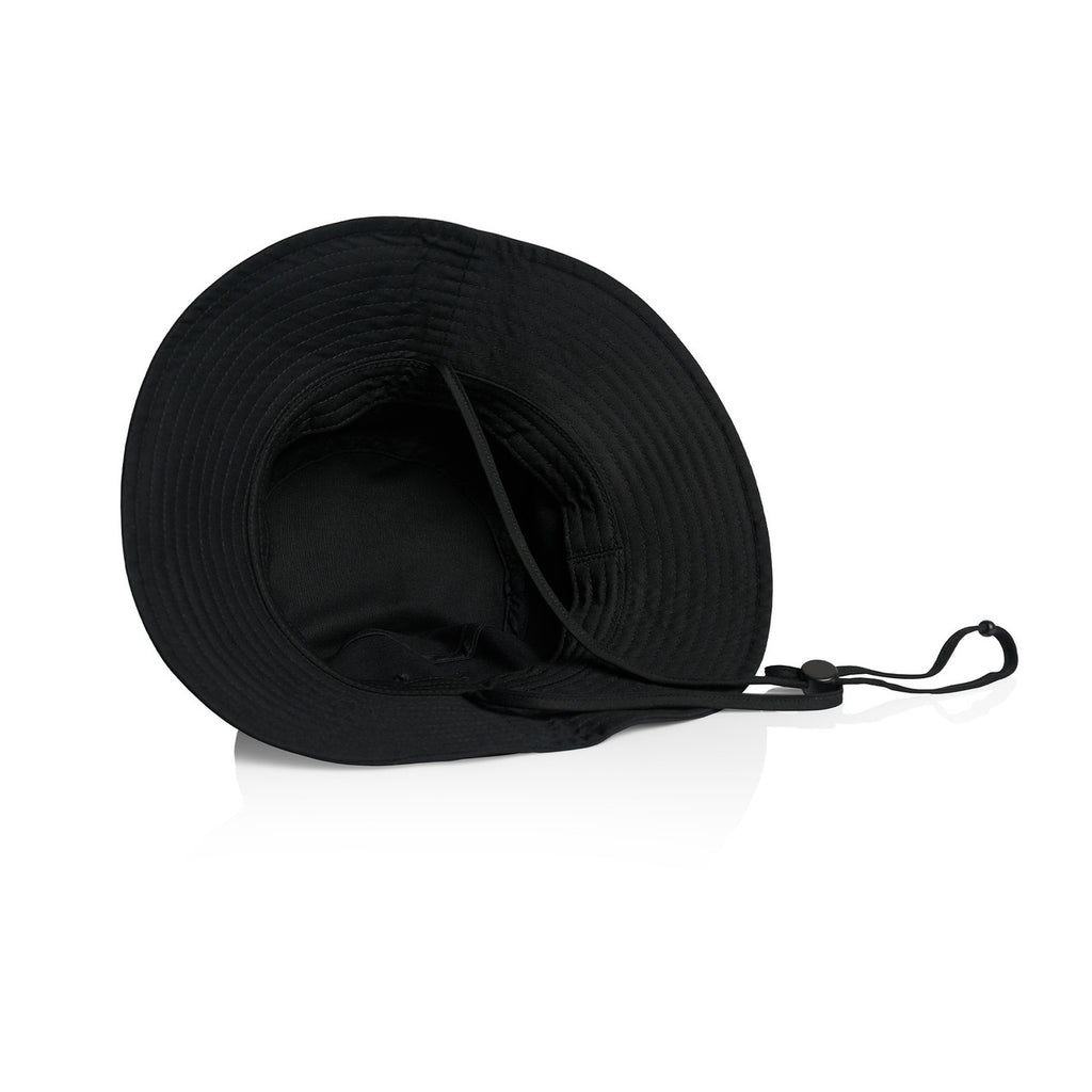 Wide Brim Bucket Hat - BLACK - BACK
