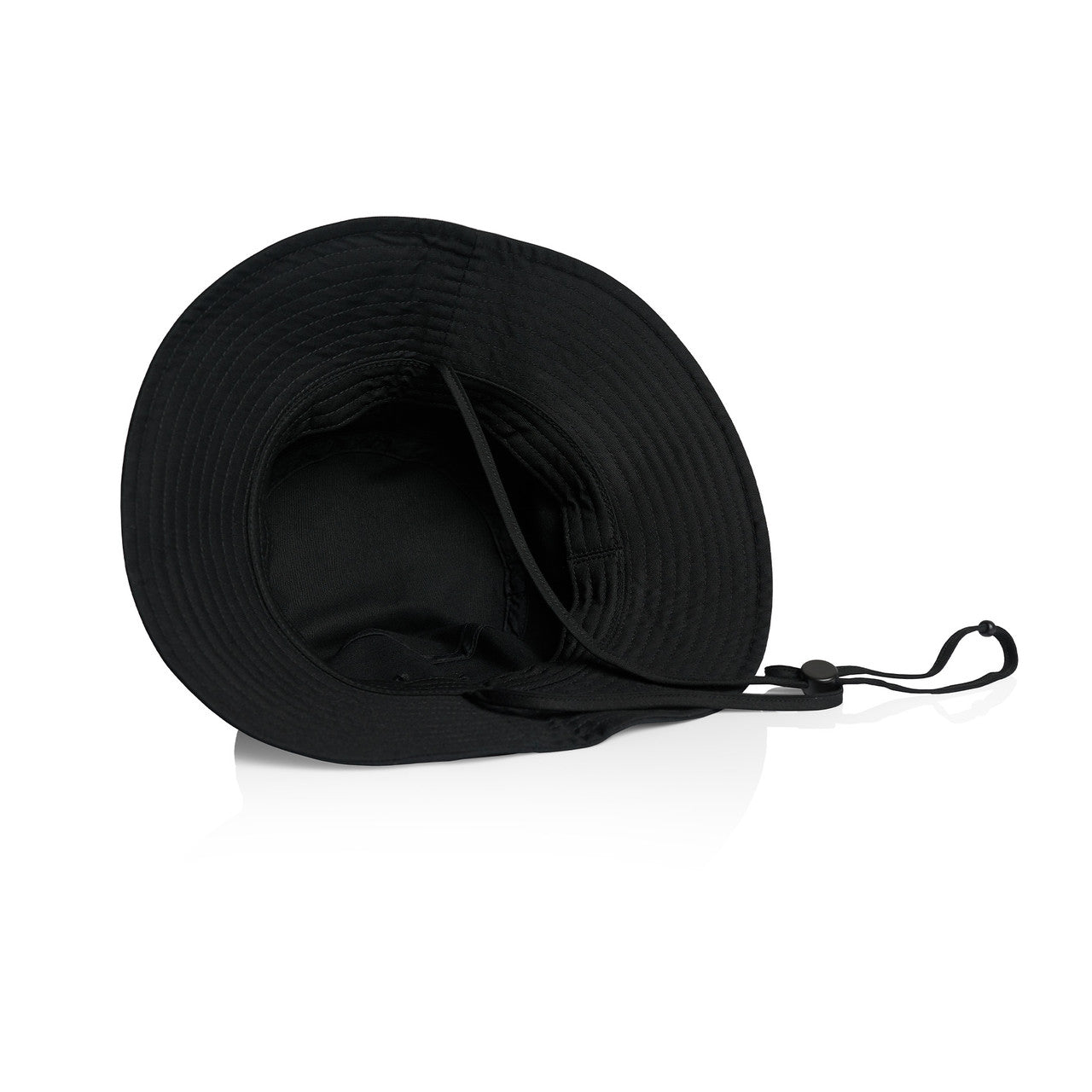 Wide Brim Bucket Hat - BLACK - BACK