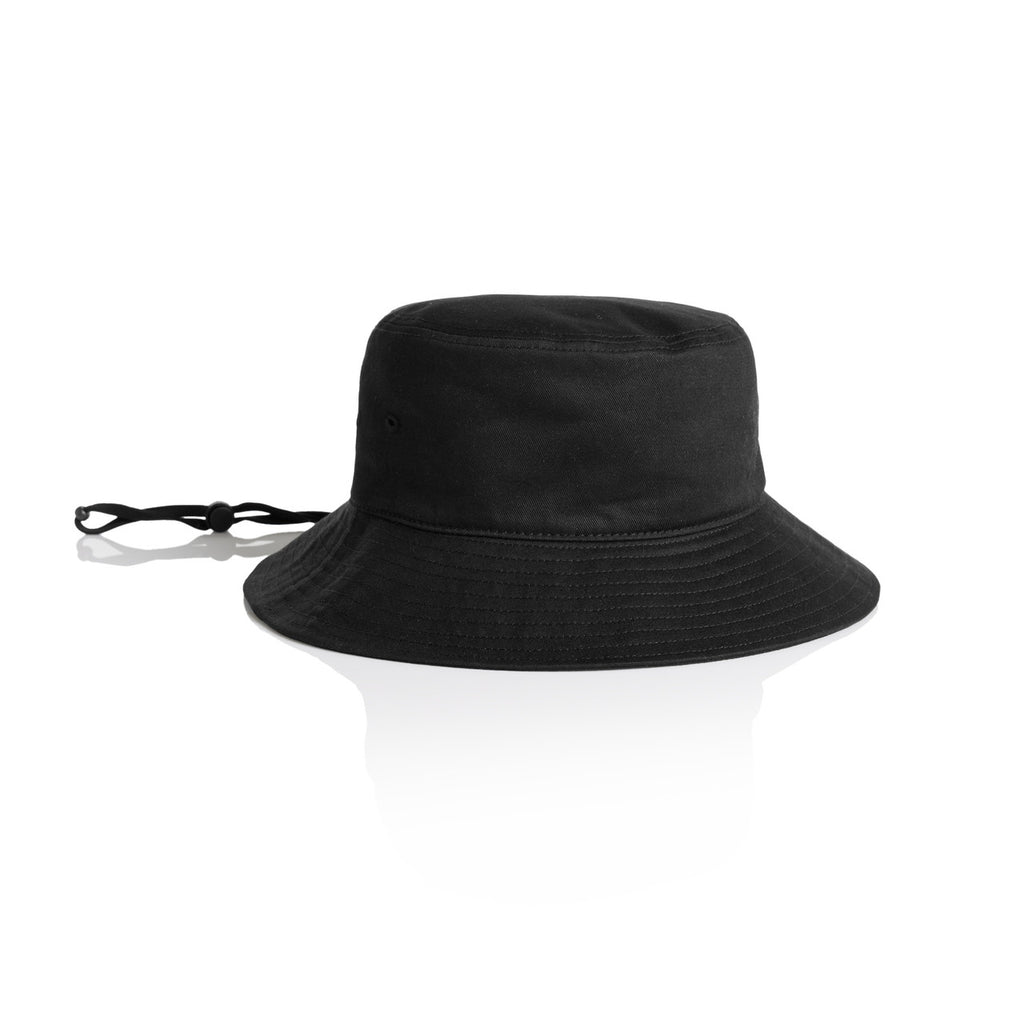 Wide Brim Bucket Hat - BLACK