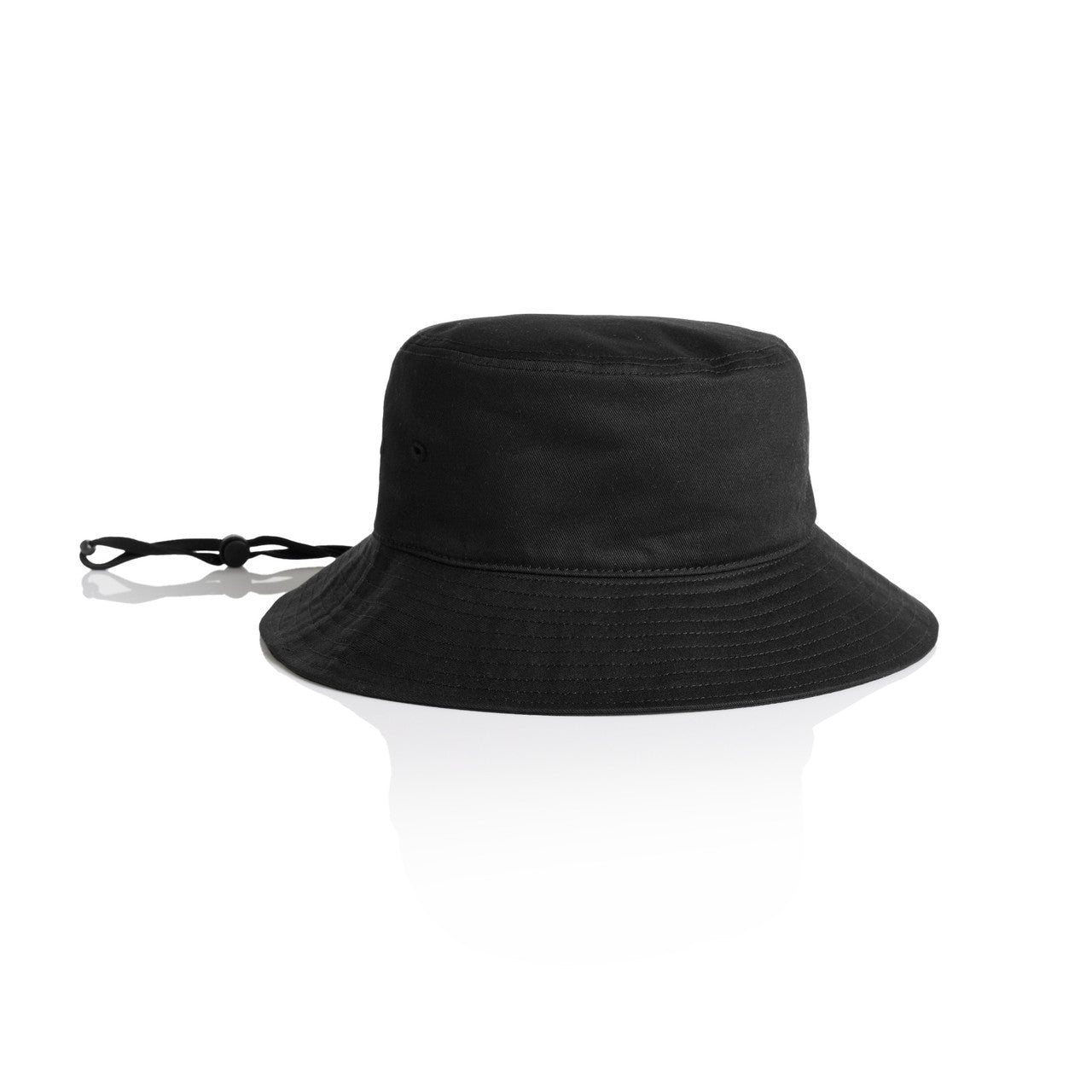 Wide Brim Bucket Hat - BLACK