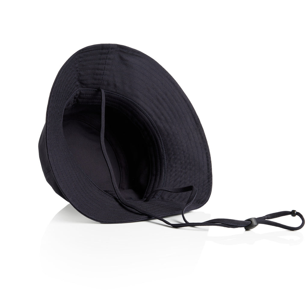 Wide Brim Bucket Hat - NAVY - BACK