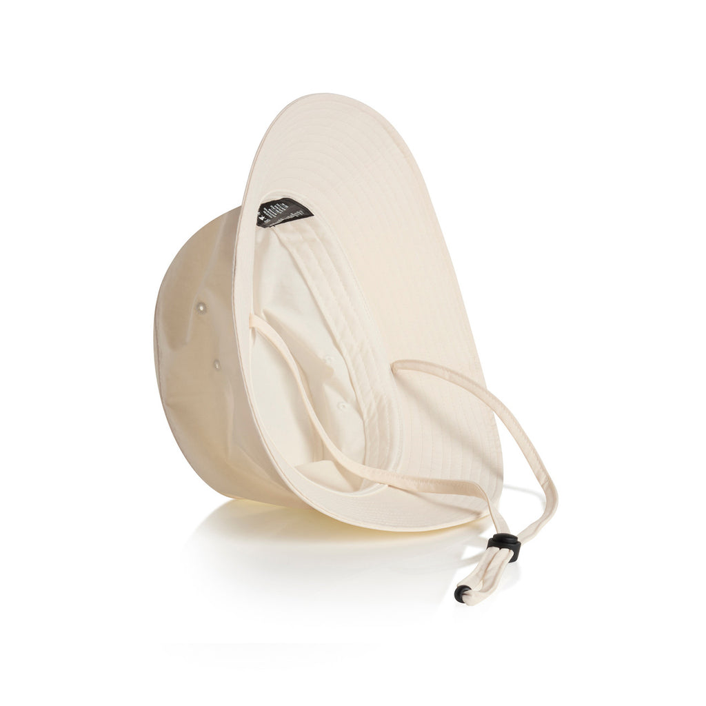 Nylon Wide Brim Bucket Hat - ECRU - BACK