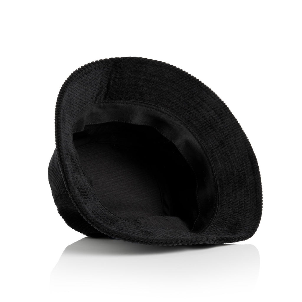 Cord Bucket Hat - BLACK - BACK