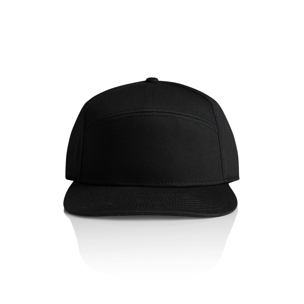 Stock 7-Panel Cap - BLACK