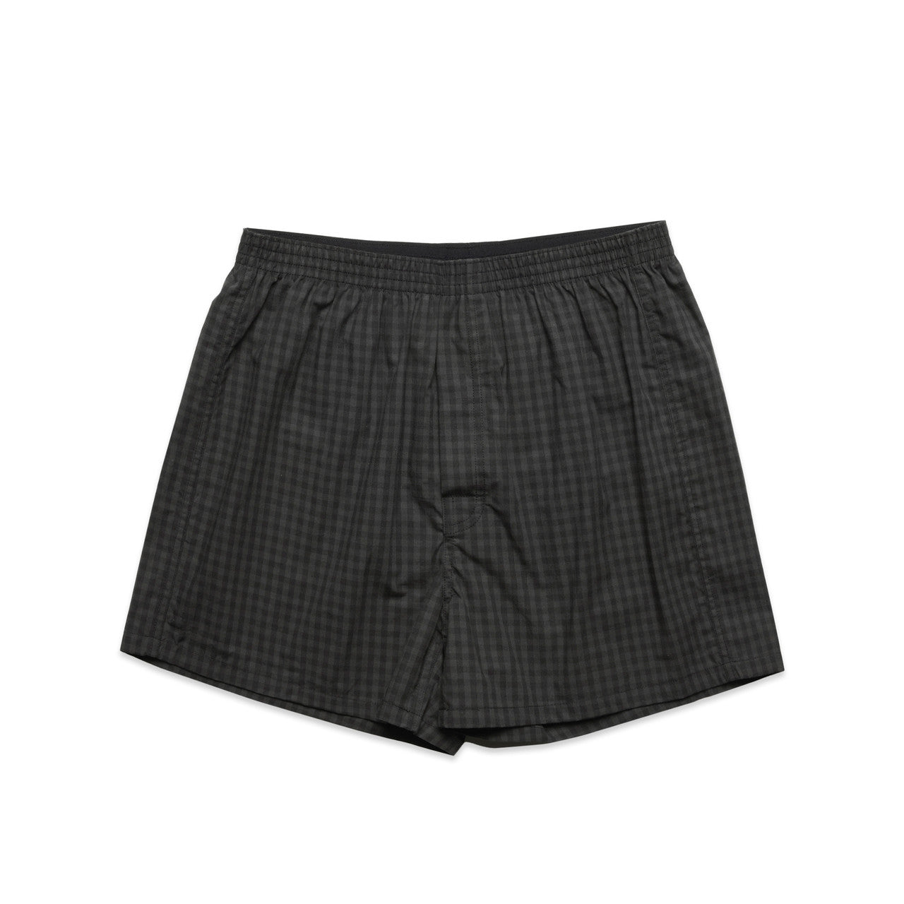 Boxer Check Shorts - BLACK/COAL - BACK