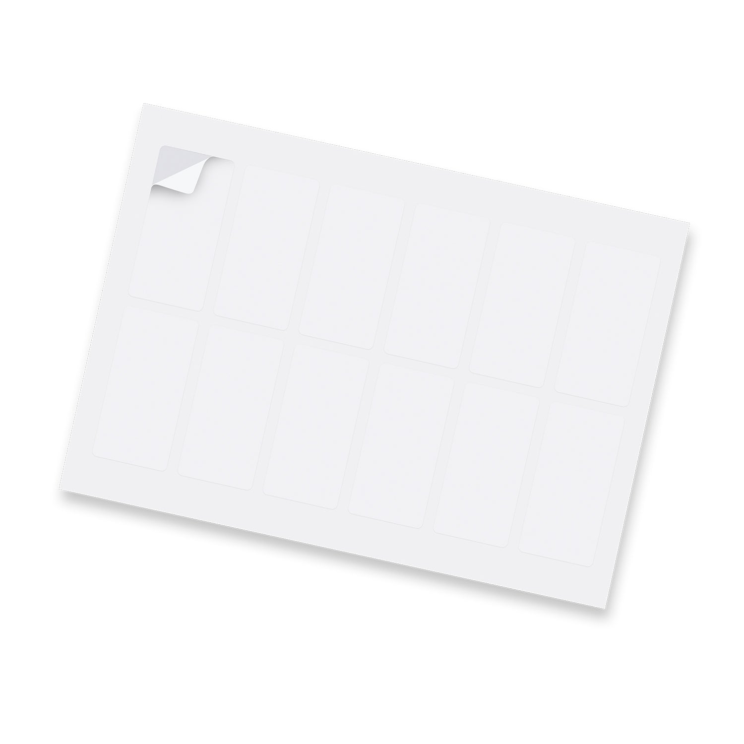 Sticker Sheet 40 x 80mm Rectangle - Matte