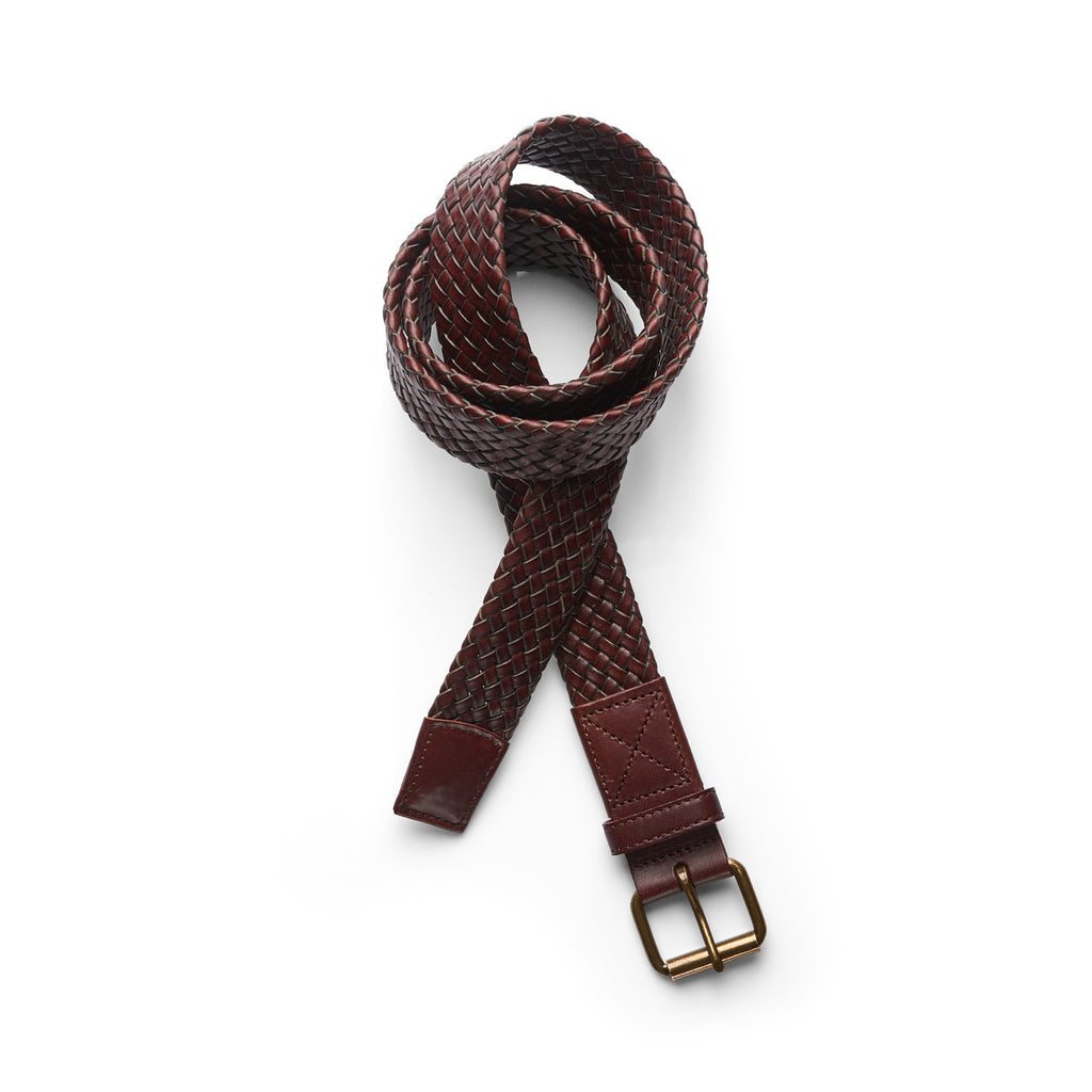 Braided Leather Belt - FRONT