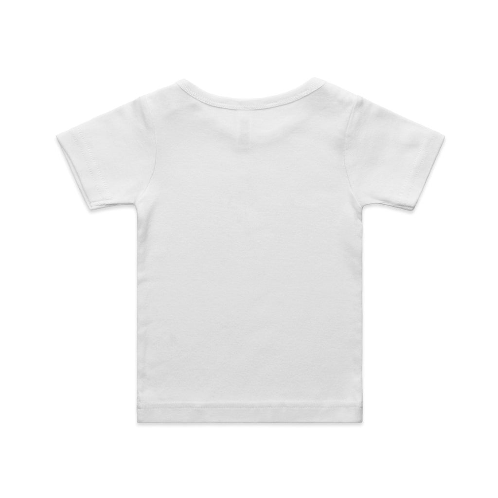 Organic Infant Wee Tee - WHITE - BACK