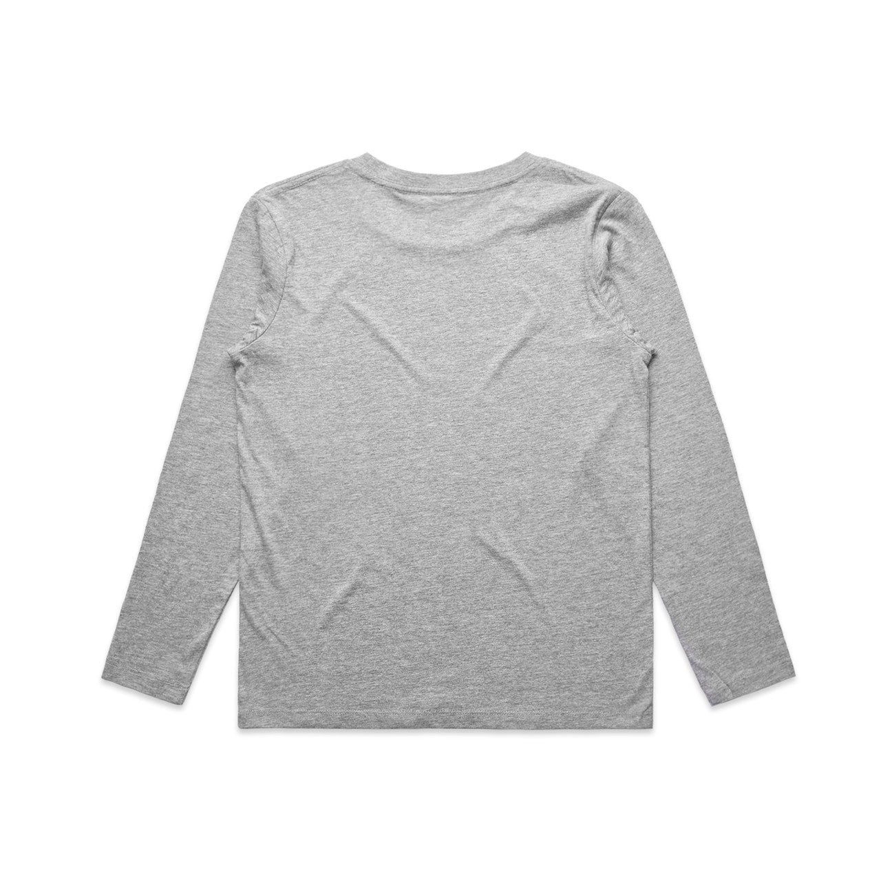 Kids Staple L/S Tee - GREY MARLE - BACK