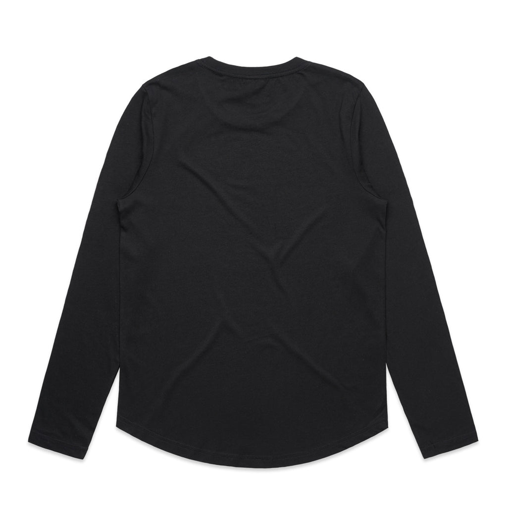 Wo's Maple Curve L/S Tee - BLACK - BACK