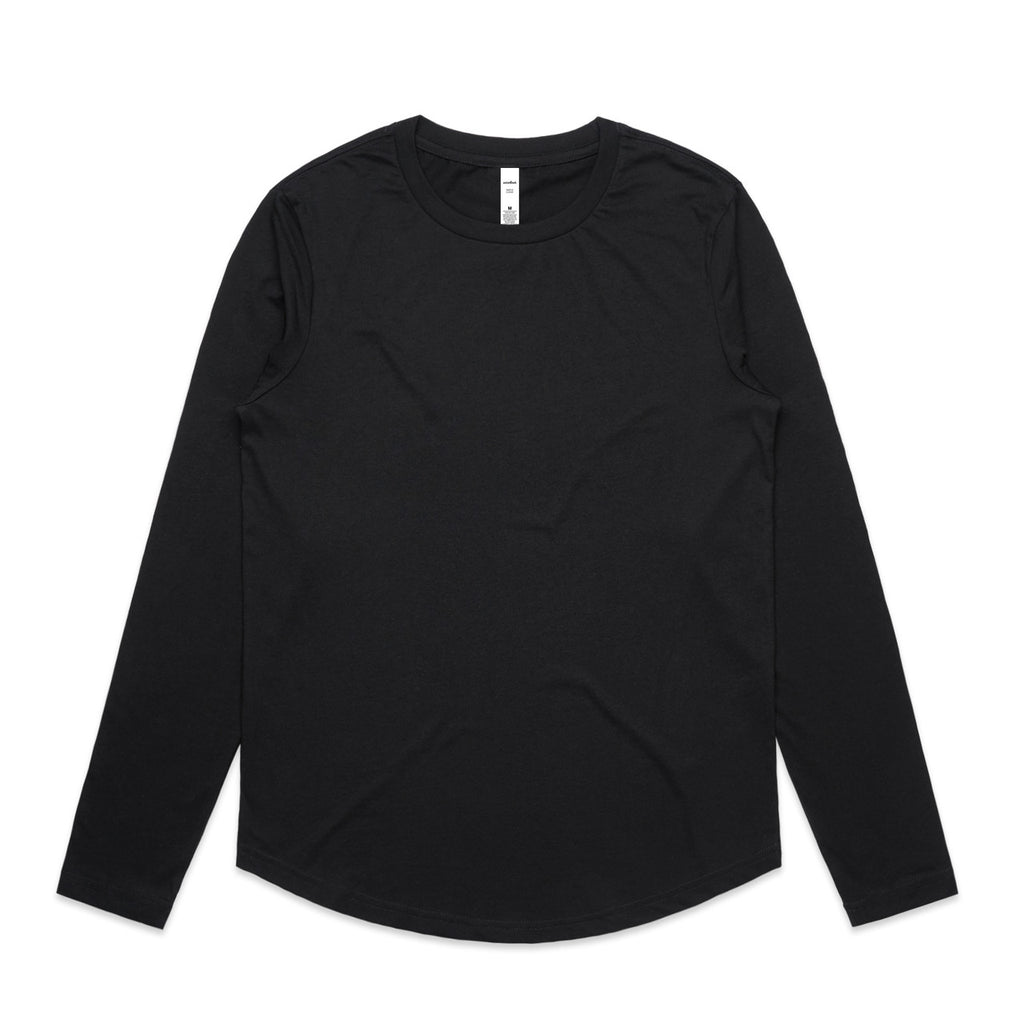Wo's Maple Curve L/S Tee - BLACK
