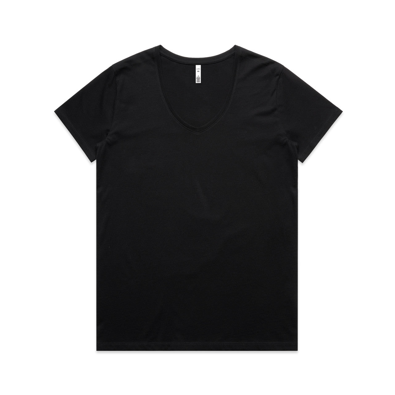 Wo's Maple V Neck Tee - BLACK