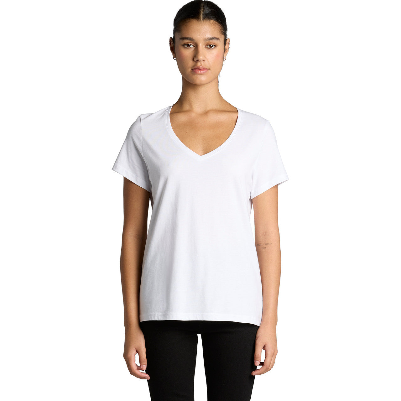 Wo's Maple V Neck Tee - FRONT
