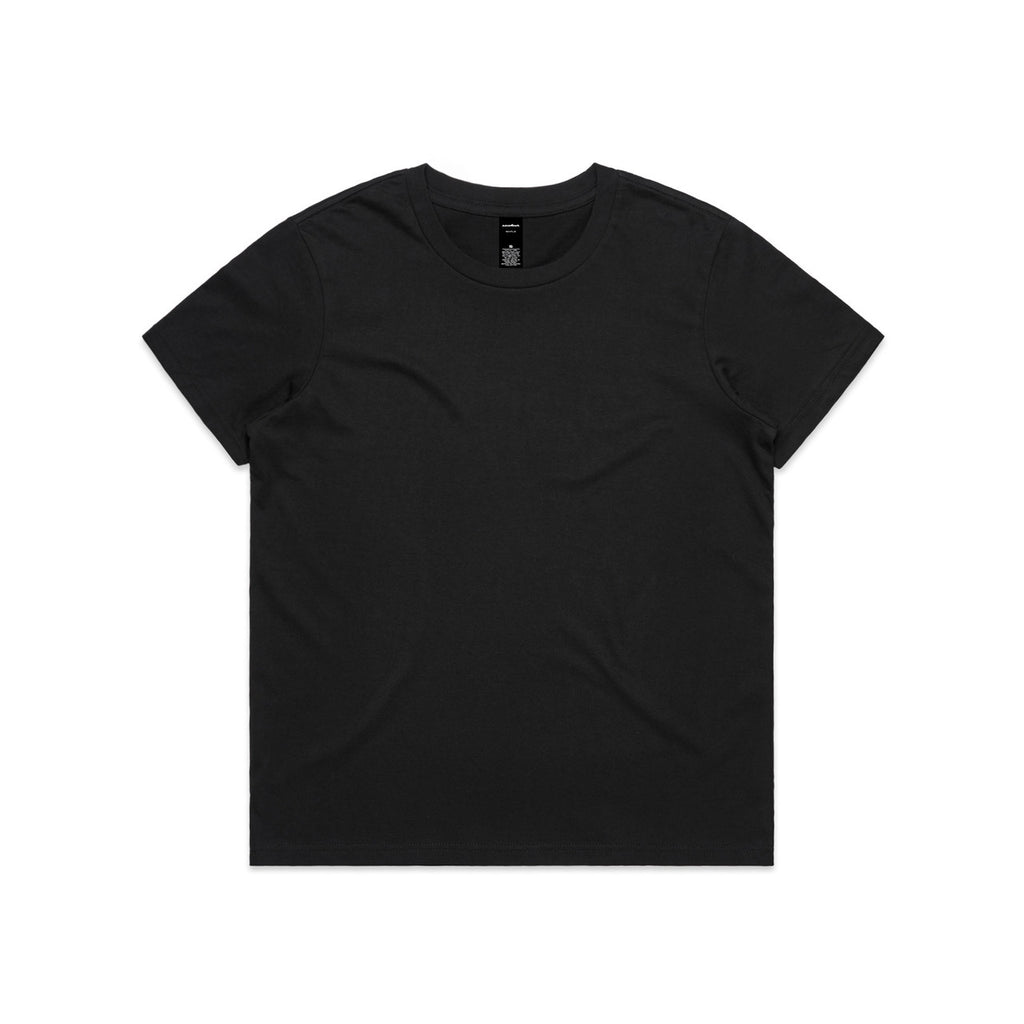 Wo's Maple Minus Tee [-8cm] - BLACK