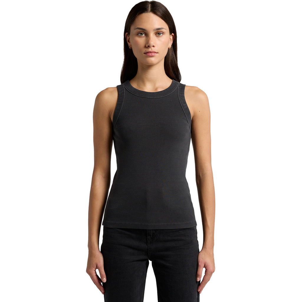 Wo's Faded Organic Rib Tank - FRONT