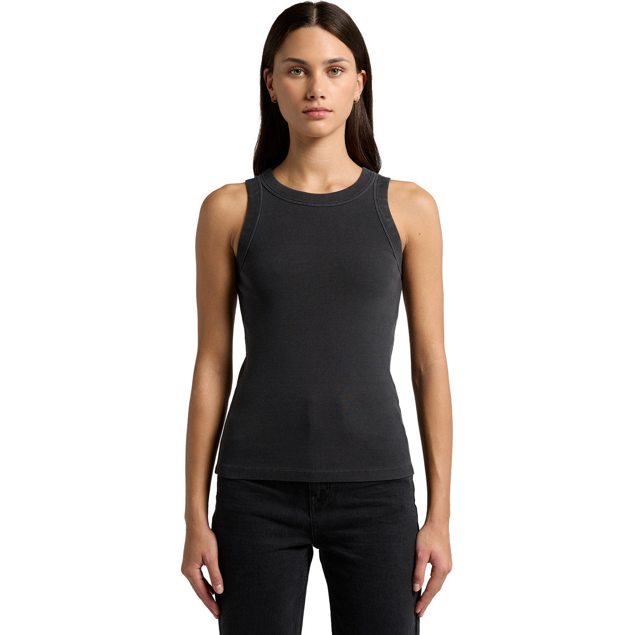 Wo's Faded Organic Rib Tank - FRONT