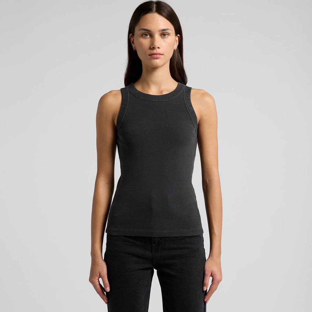 Wo's Faded Organic Rib Tank - MAIN