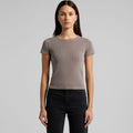 Wo's Faded Organic Rib Tee - MAIN