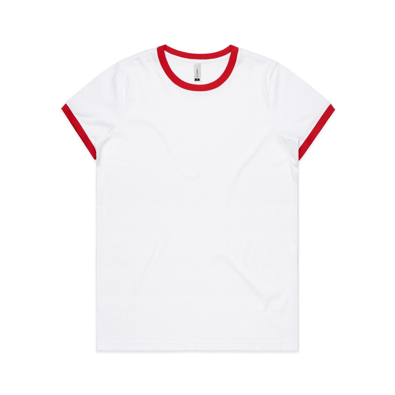 Wo's Maple Ringer Tee - WHITE/RED