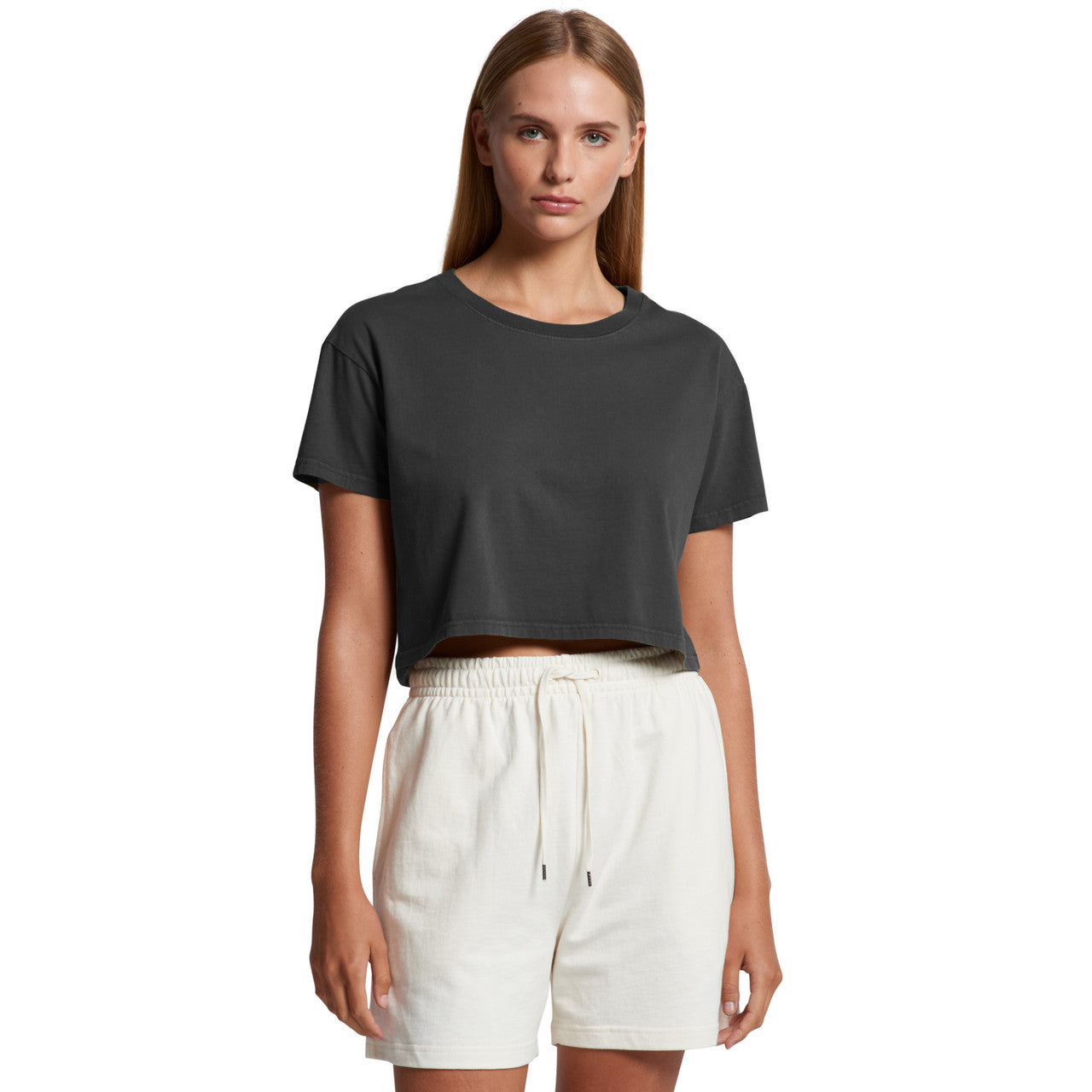 Wo's Faded Crop Tee | 4062F - FRONT