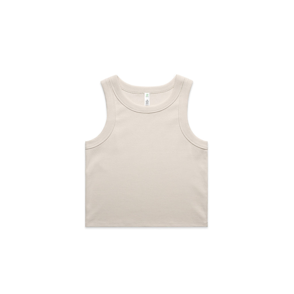 Wo's Organic Rib Crop Tank | 4064G - BONE