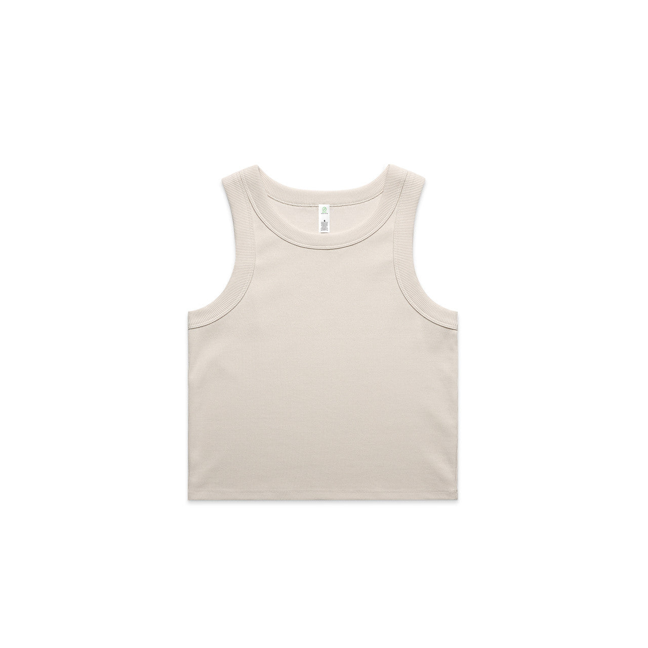 Wo's Organic Rib Crop Tank | 4064G - BONE