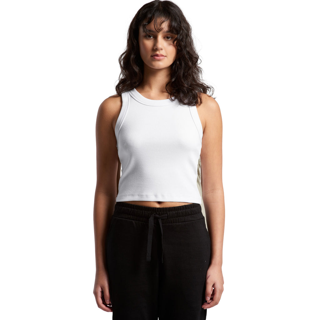Wo's Organic Rib Crop Tank | 4064G - FRONT