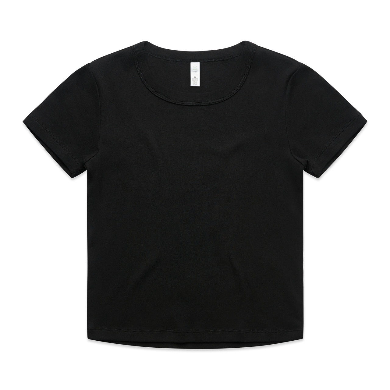 Wo's Organic Rib Baby Tee - BLACK