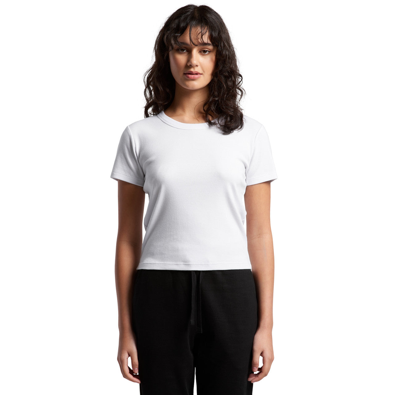 Wo's Organic Rib Baby Tee - FRONT