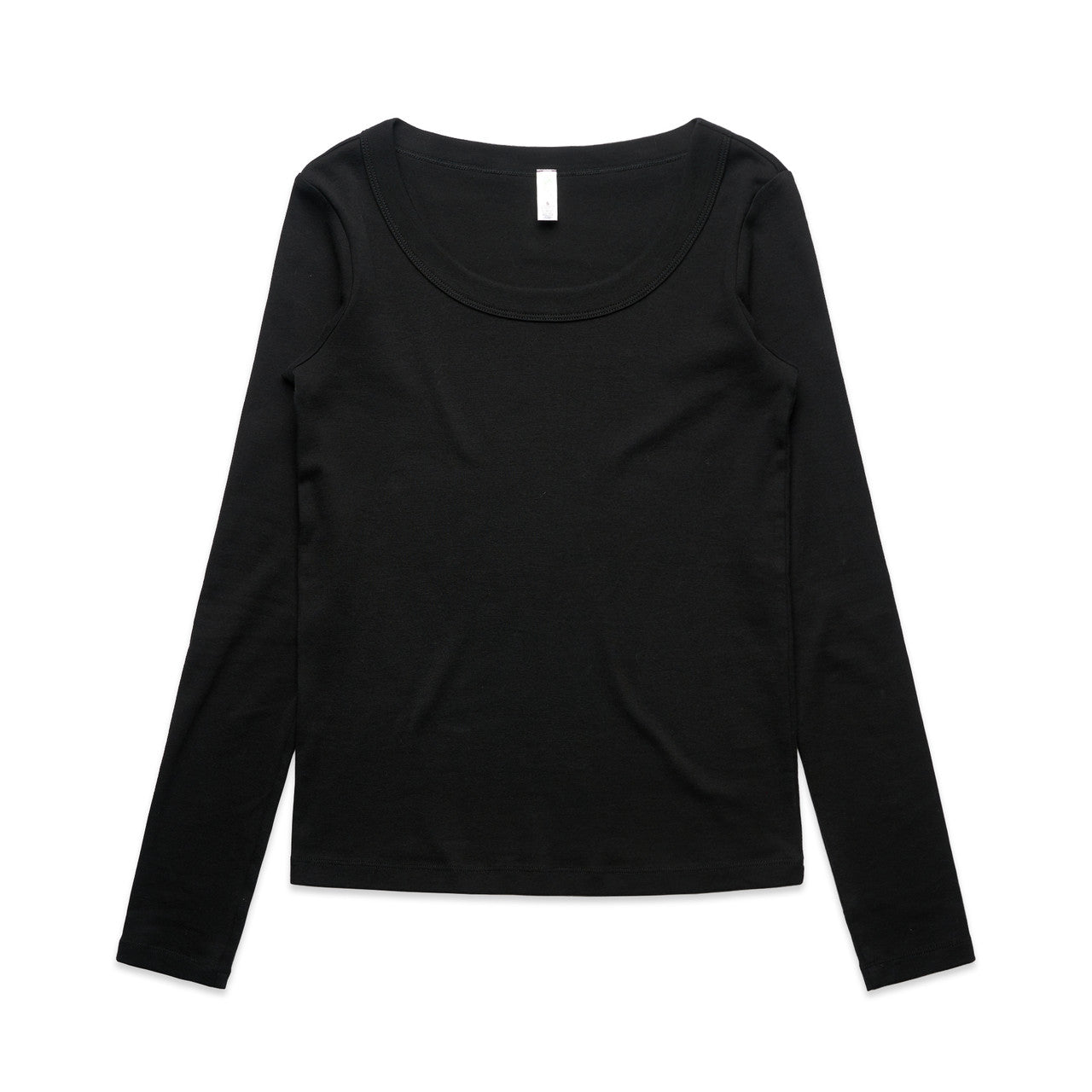 Wo's Organic Baby Rib L/S Tee - BLACK