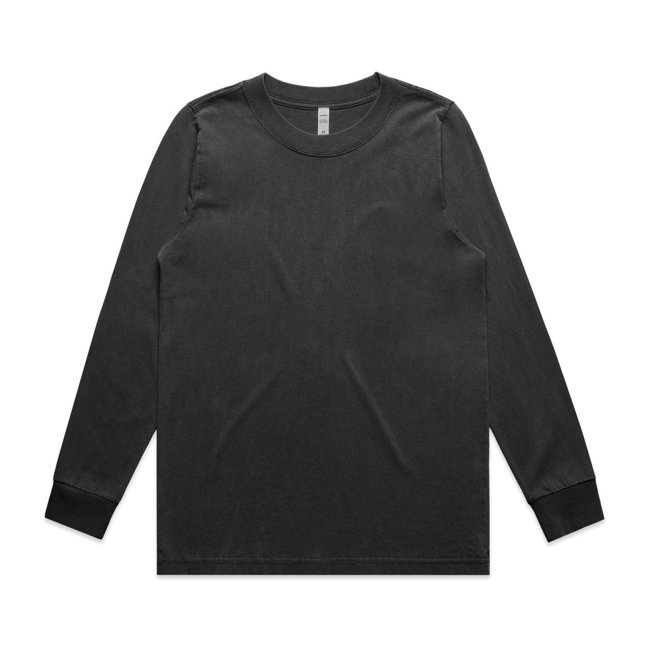 Wo's Heavy Faded L/S Tee - FADED BLACK