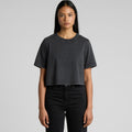 Wo's Stone Wash Heavy Crop Tee - MAIN