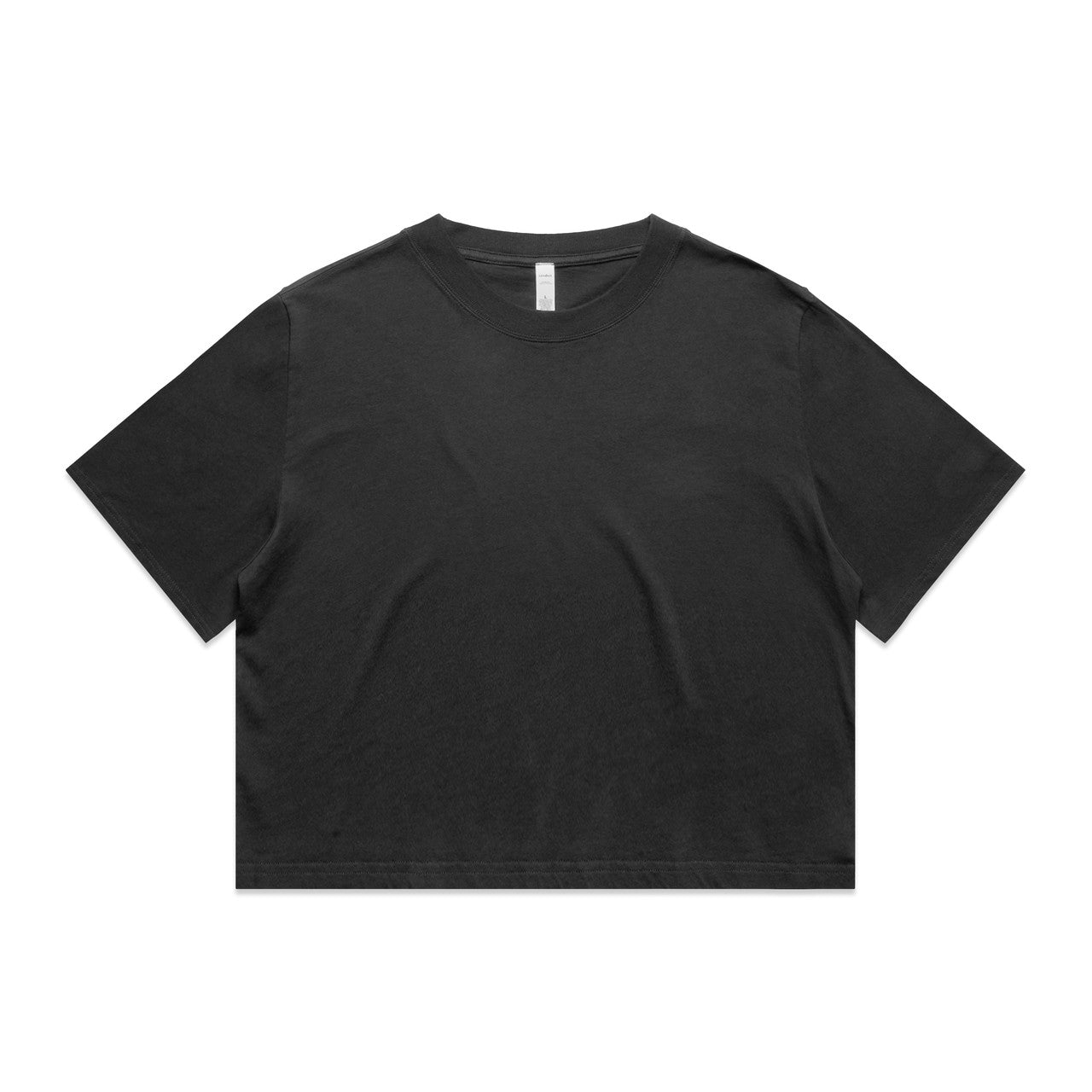 Wo's Heavy Faded Crop Tee - FADED BLACK