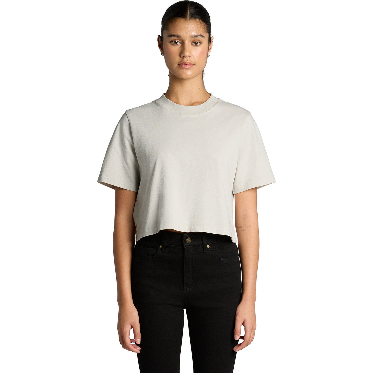 Wo's Heavy Faded Crop Tee - FRONT