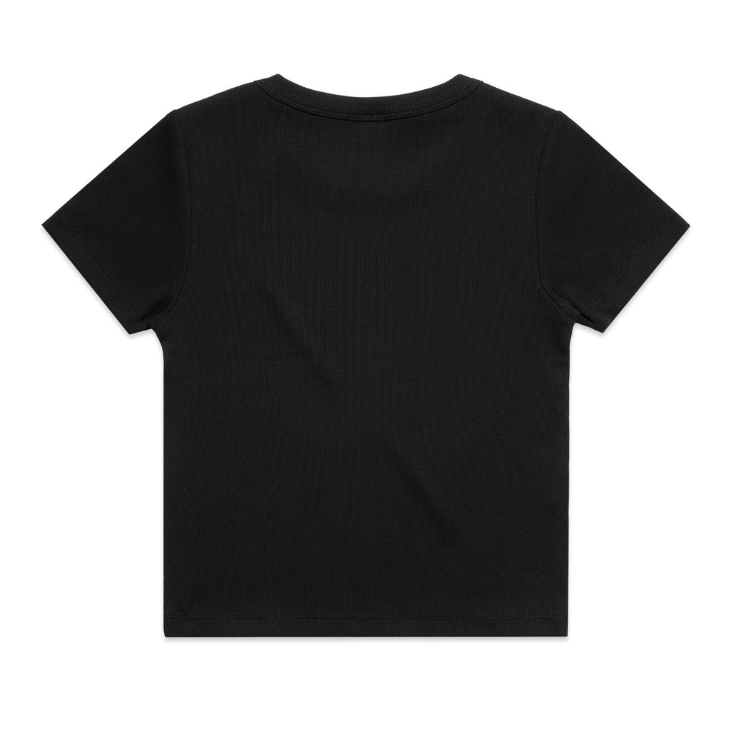 Wo's Organic Rib Tee | 4092G - BLACK - BACK