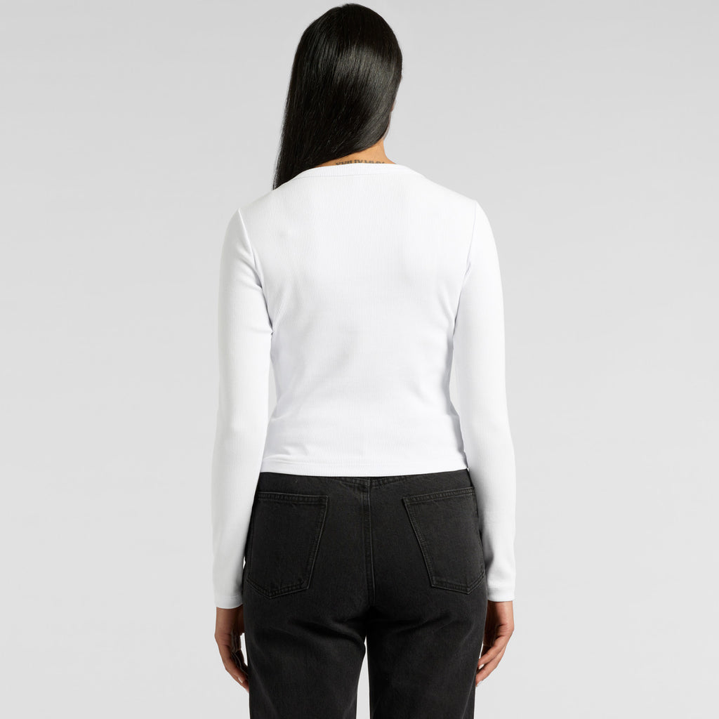 Wo's Organic Rib L/S Tee - BACK
