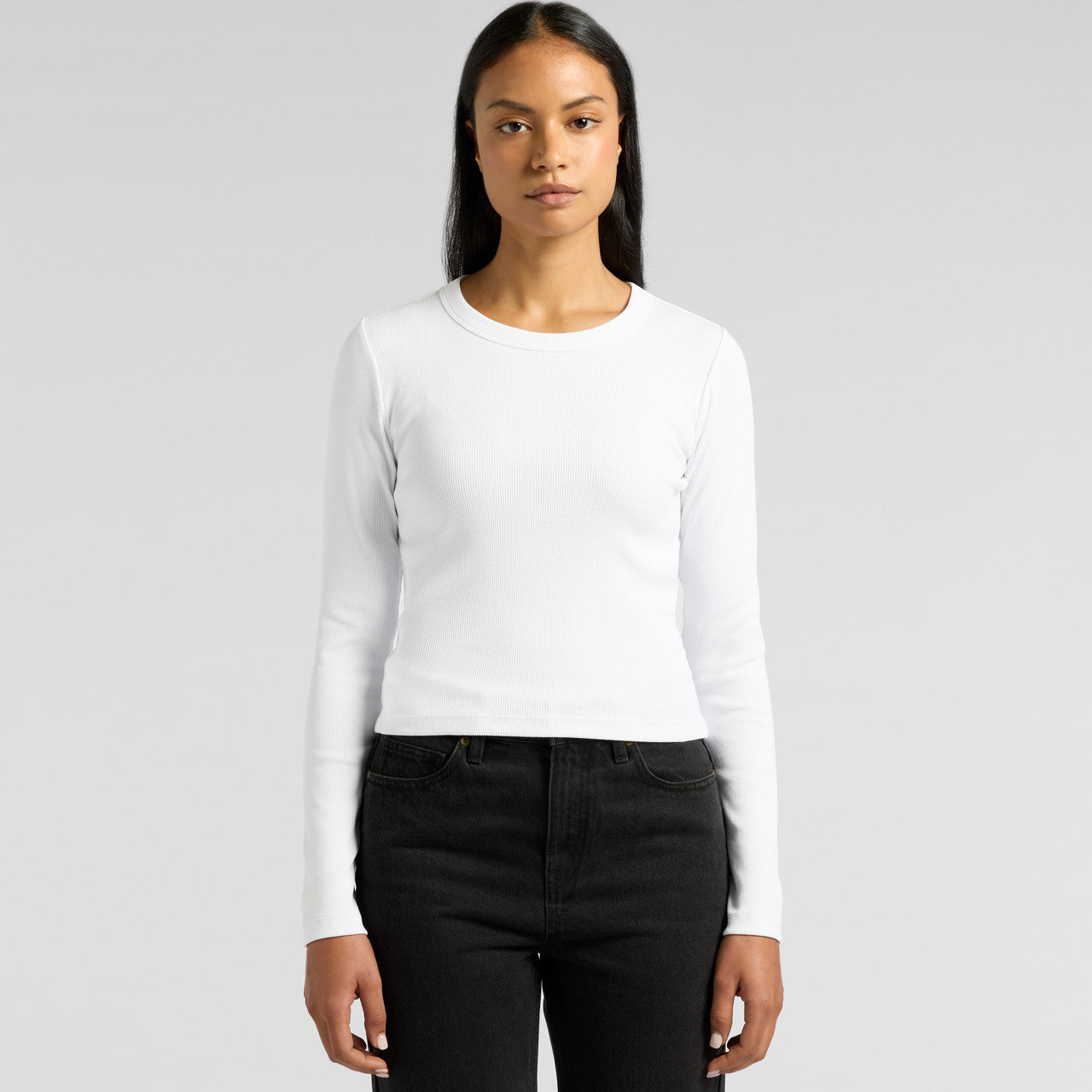 Wo's Organic Rib L/S Tee - MAIN