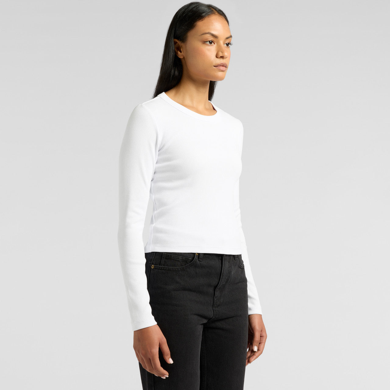 Wo's Organic Rib L/S Tee - TURN