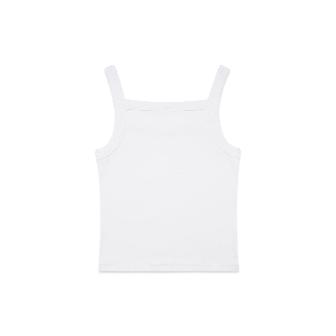 Wo's Organic Collegiate Tank - WHITE - BACK