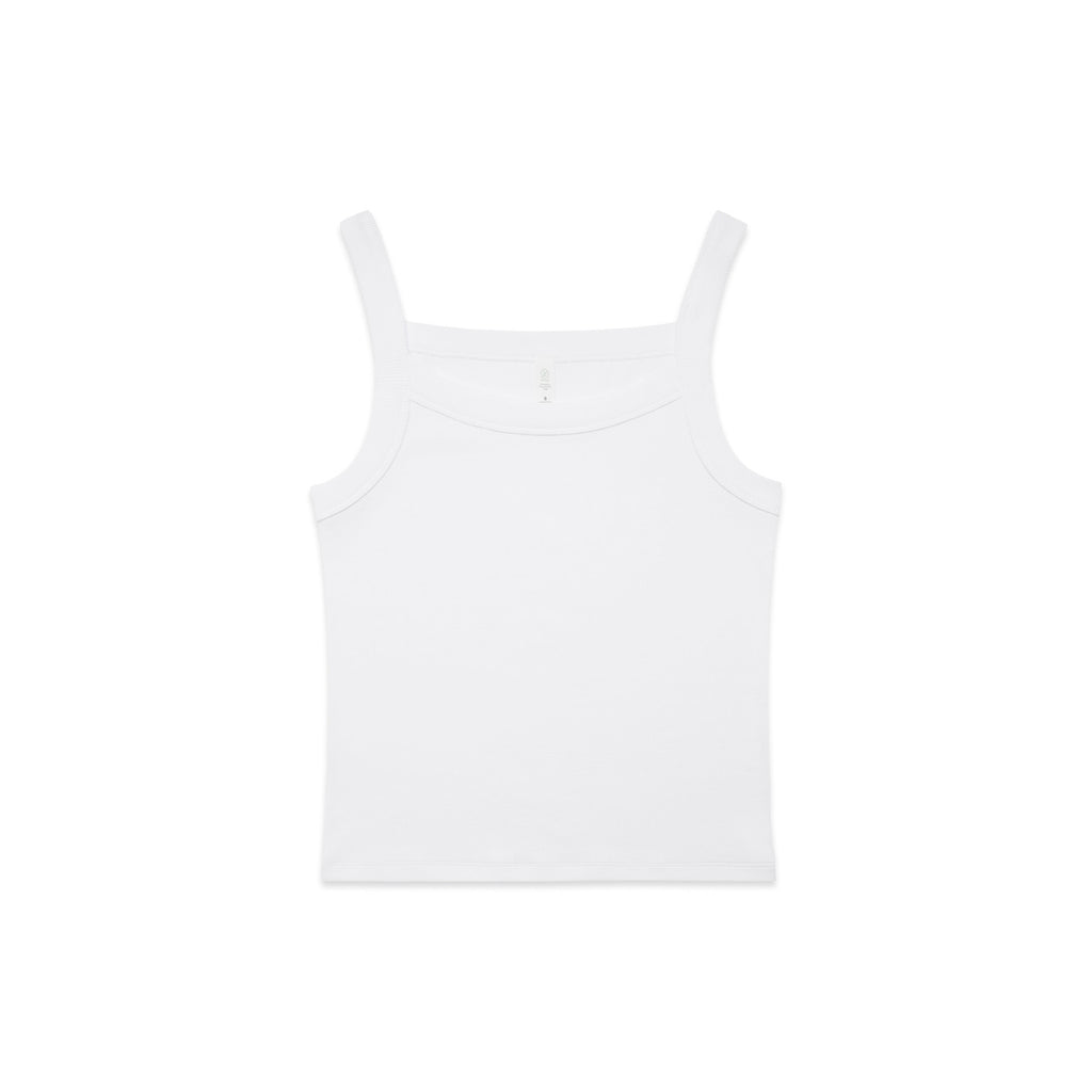 Wo's Organic Collegiate Tank - WHITE