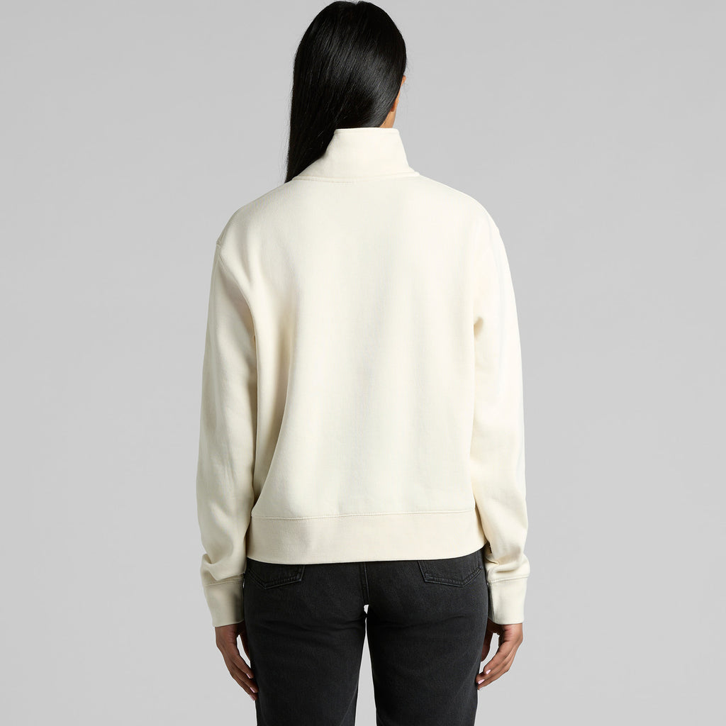 Wo's Stencil Half Zip Crew - BACK